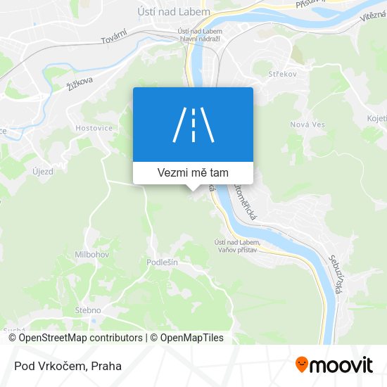 Pod Vrkočem mapa