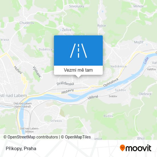 Příkopy mapa