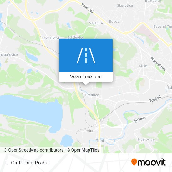 U Cintorína mapa