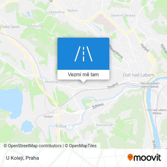 U Kolejí mapa