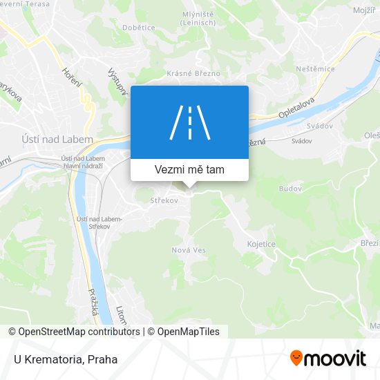 U Krematoria mapa