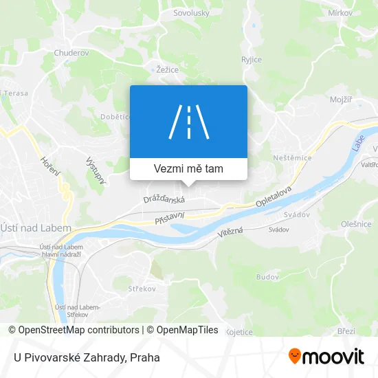 U Pivovarské Zahrady mapa
