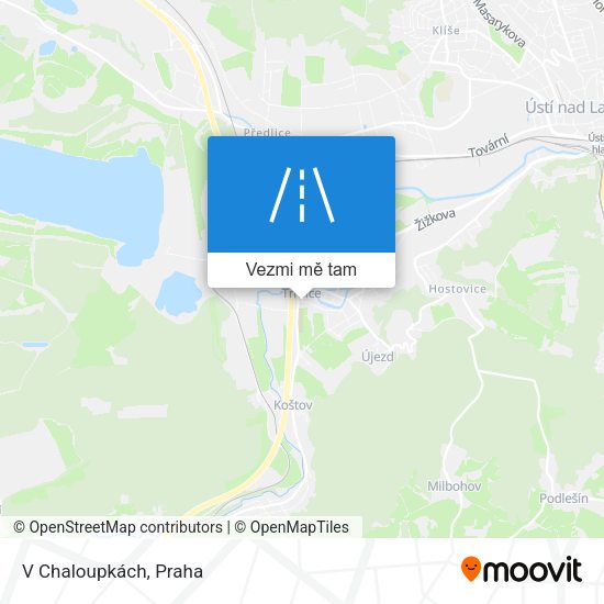 V Chaloupkách mapa