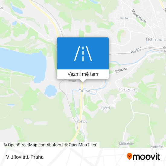 V Jílovišti mapa