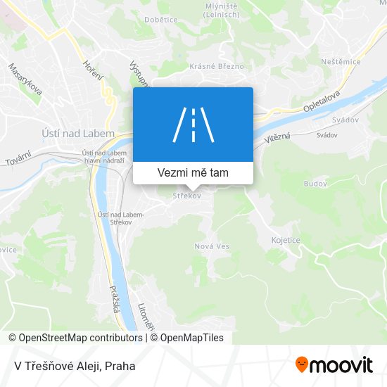 V Třešňové Aleji mapa