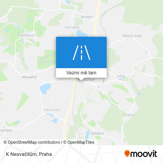 K Nesvačilům mapa