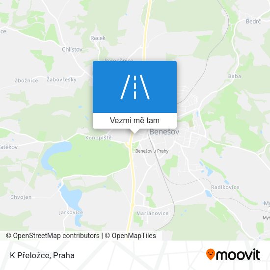 K Přeložce mapa
