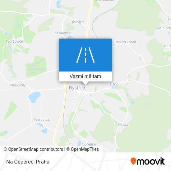 Na Čeperce mapa