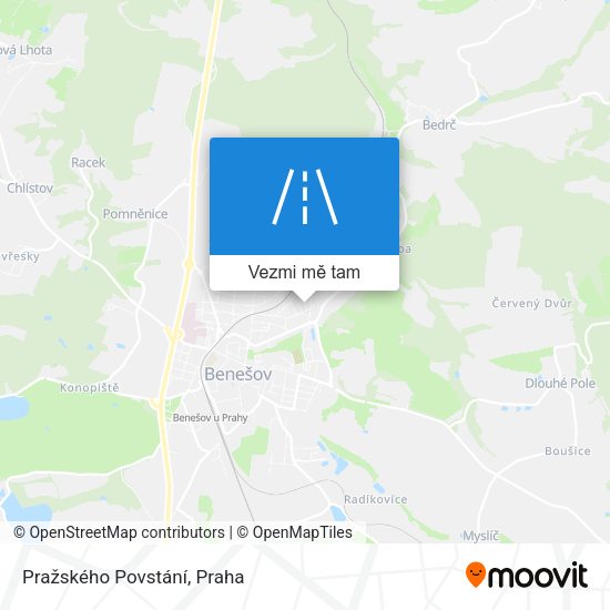 Pražského Povstání mapa