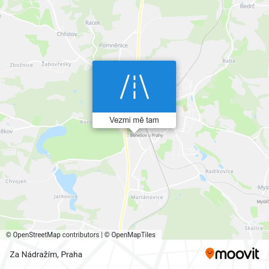 Za Nádražím mapa