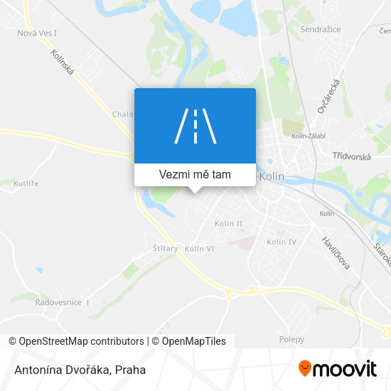 Antonína Dvořáka mapa