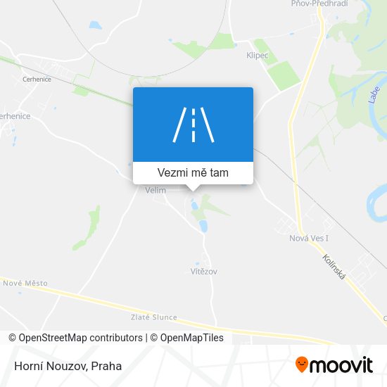 Horní Nouzov mapa