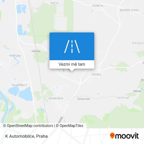 K Automobilce mapa