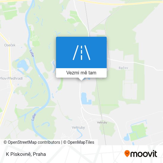 K Pískovně mapa
