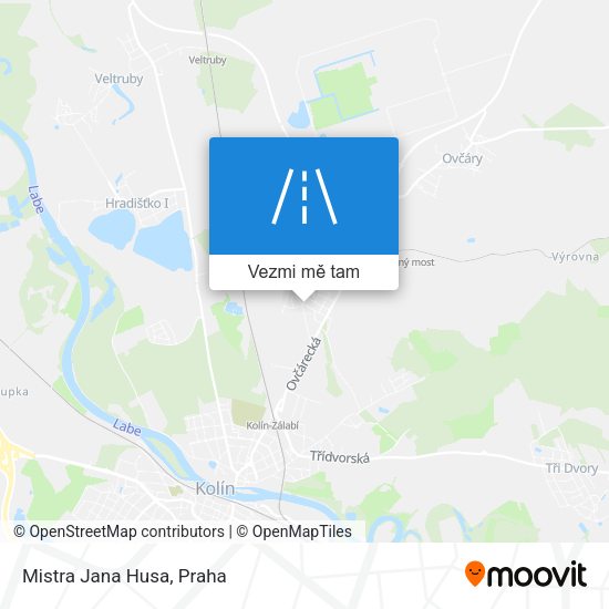 Mistra Jana Husa mapa
