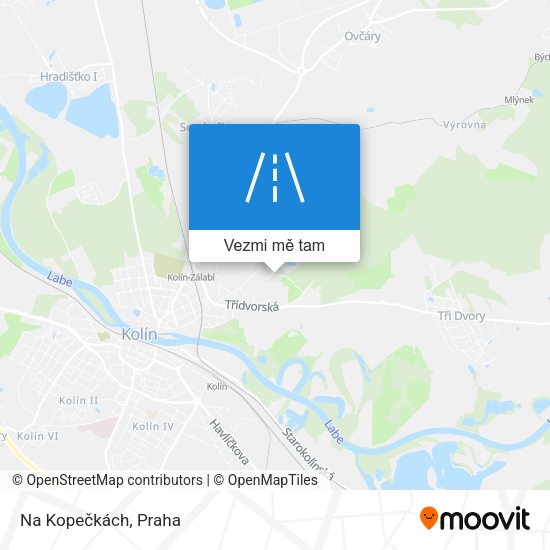 Na Kopečkách mapa