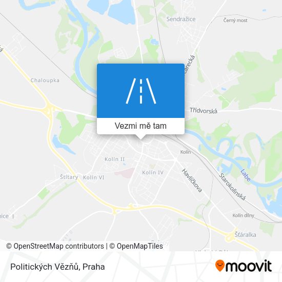 Politických Vězňů mapa