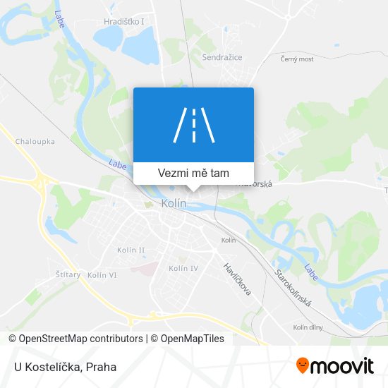 U Kostelíčka mapa