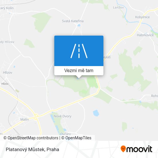 Platanový Můstek mapa