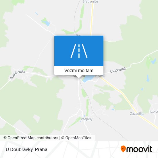 U Doubravky mapa
