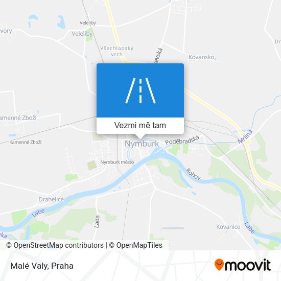 Malé Valy mapa