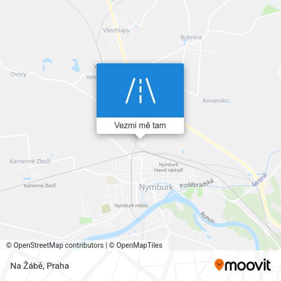 Na Žábě mapa