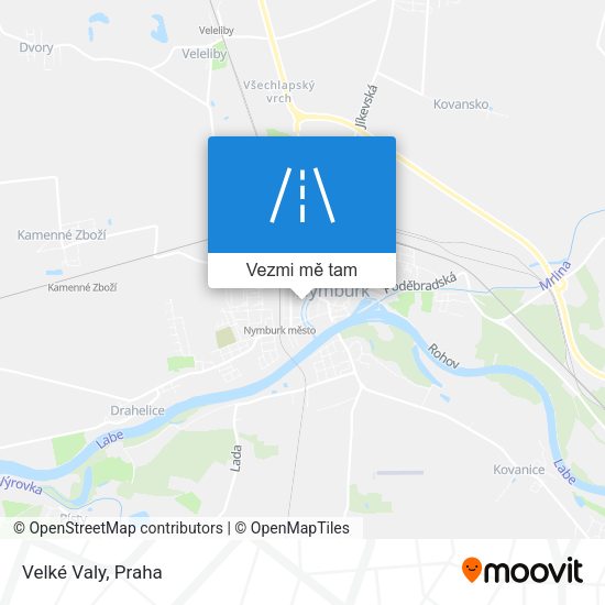 Velké Valy mapa