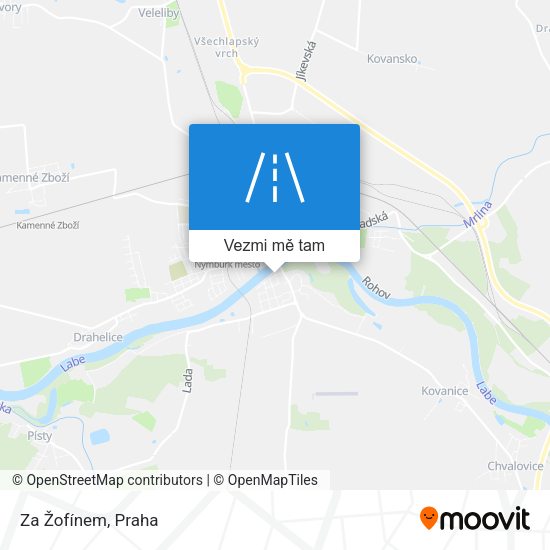 Za Žofínem mapa