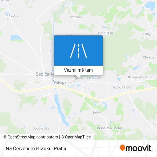 Na Červeném Hrádku mapa