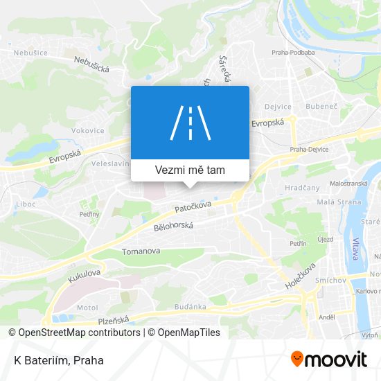 K Bateriím mapa