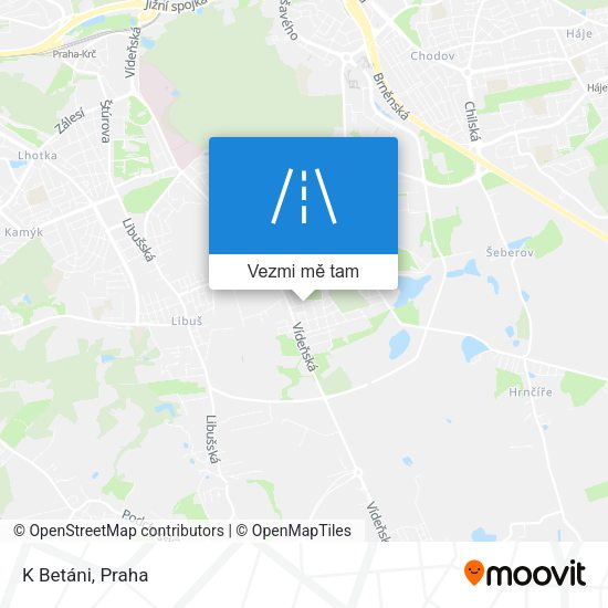 K Betáni mapa
