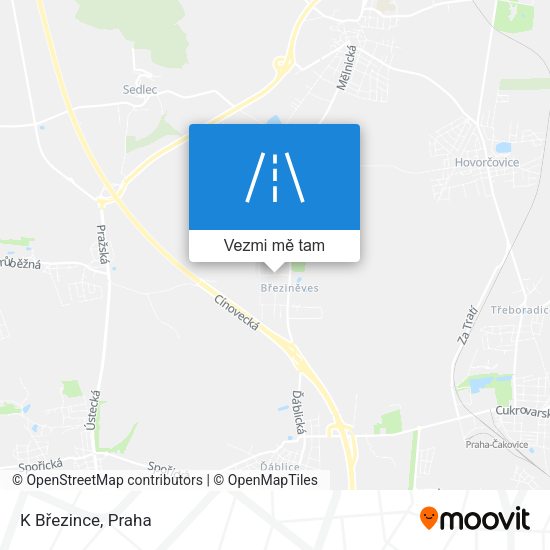 K Březince mapa