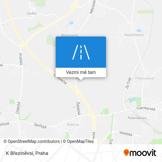 K Březiněvsi mapa