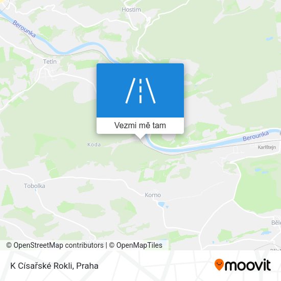 K Císařské Rokli mapa