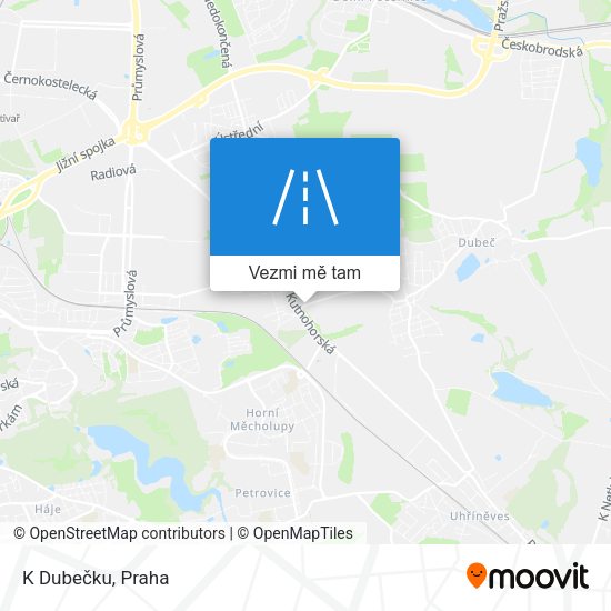 K Dubečku mapa