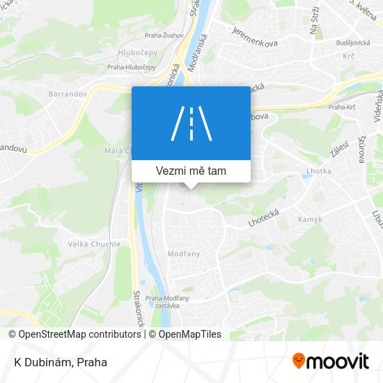 K Dubinám mapa