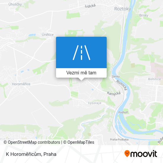 K Horoměřicům mapa