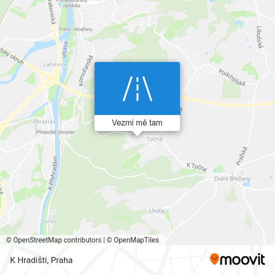 K Hradišti mapa