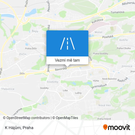 K Hájům mapa