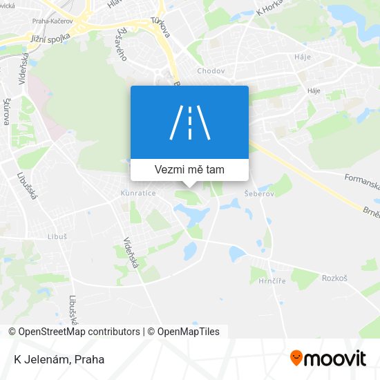 K Jelenám mapa