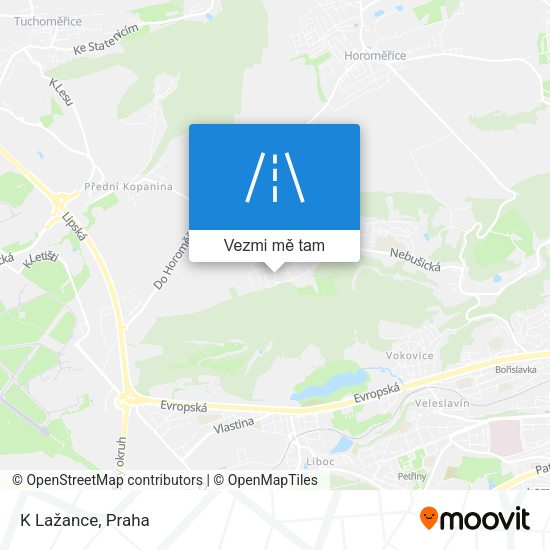 K Lažance mapa