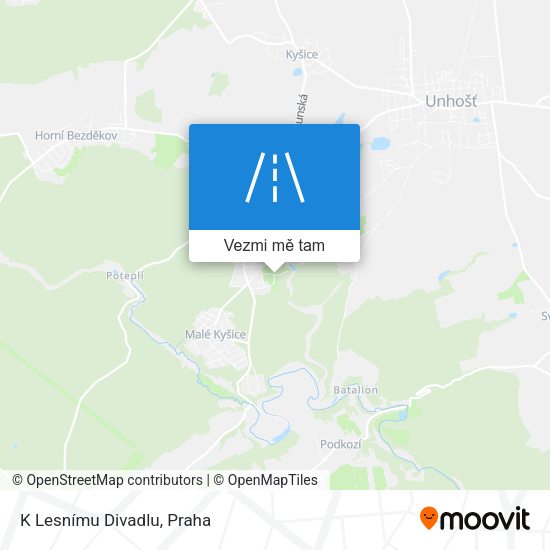 K Lesnímu Divadlu mapa