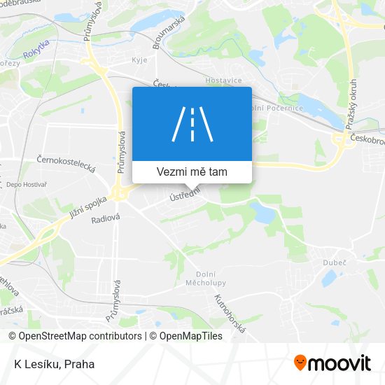 K Lesíku mapa