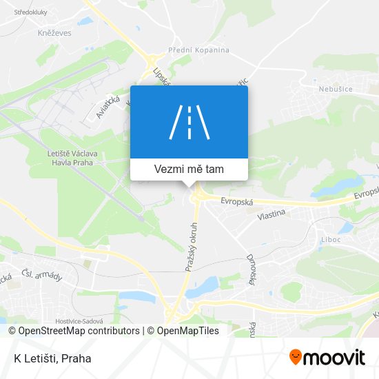K Letišti mapa