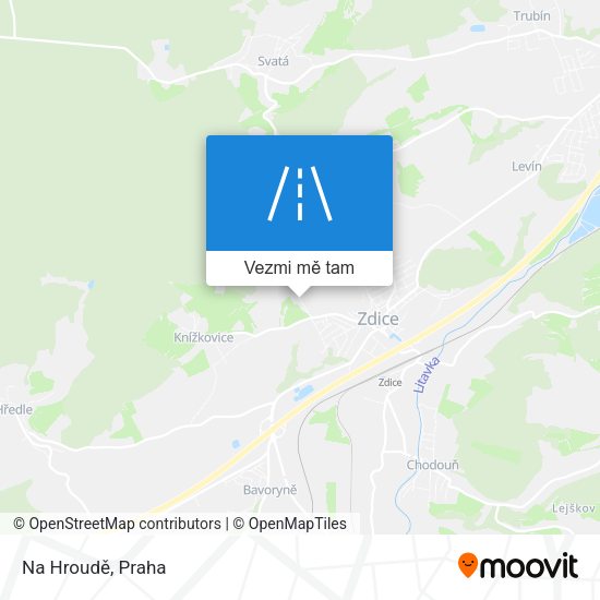 Na Hroudě mapa