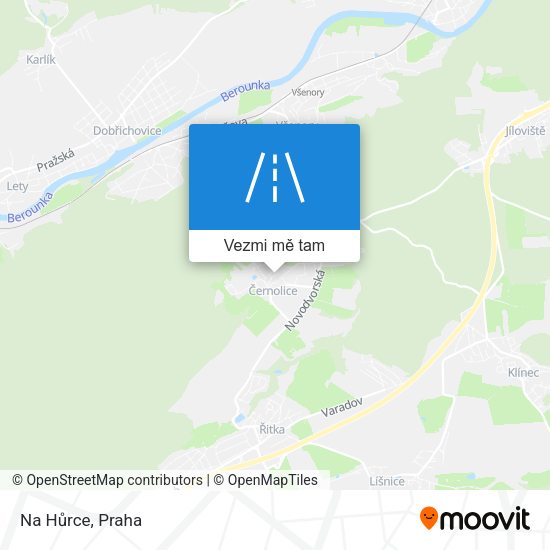 Na Hůrce mapa