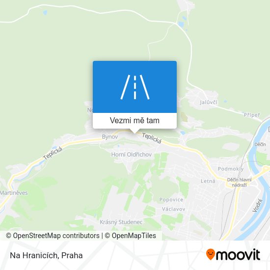 Na Hranicích mapa