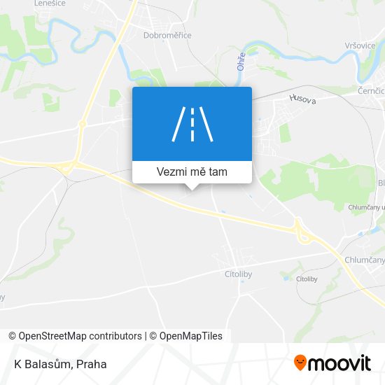 K Balasům mapa