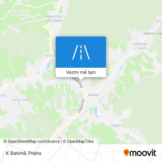 K Batimě mapa