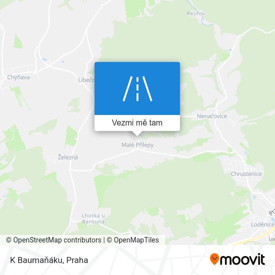 K Baumaňáku mapa